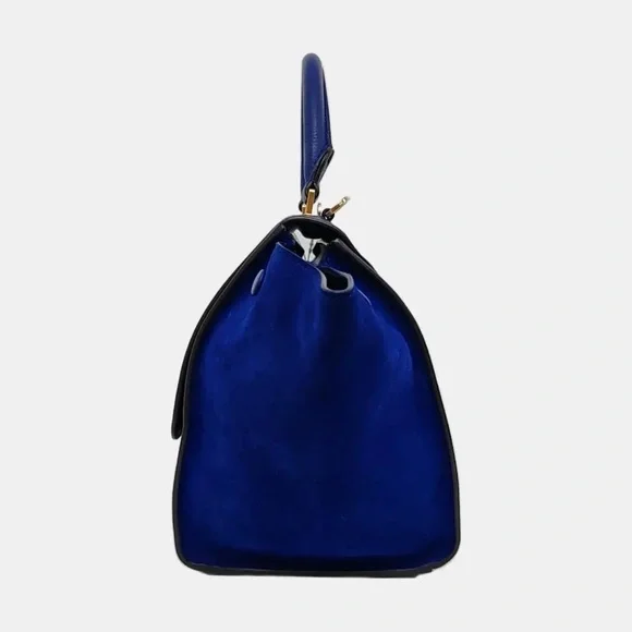 Céline Trapeze Bag – Royal Blue Calfskin & Suede – Gently Used - Picture 3 of 7